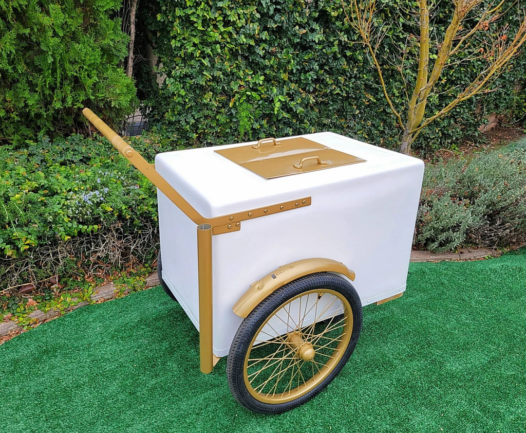 Elegant Standard Size Popsicle Cart – White with Gold Trim image 5