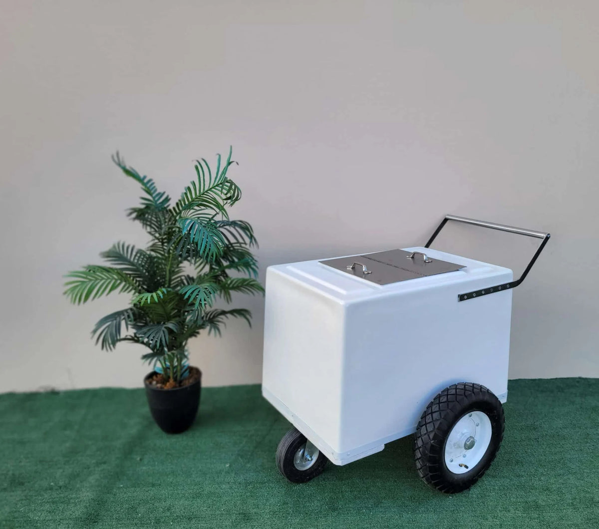 Classic Popsicle Cart Standard Size – White with Thick Tires image 2