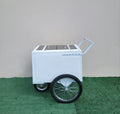 Tall Standard Popsicle Cart with Bicycle Tires &amp; White trim, 3 top openings image 0
