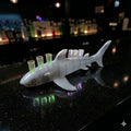 Fiberglass Shark Shot Tray with LED Lights – Bottle Service Shot Tray for Bars, Restaurants, Mariscos & Nightclubs – 6 Shot Glass Holder image 0
