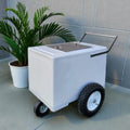 Classic Popsicle Cart Standard Size – White with Thick Tires image 0