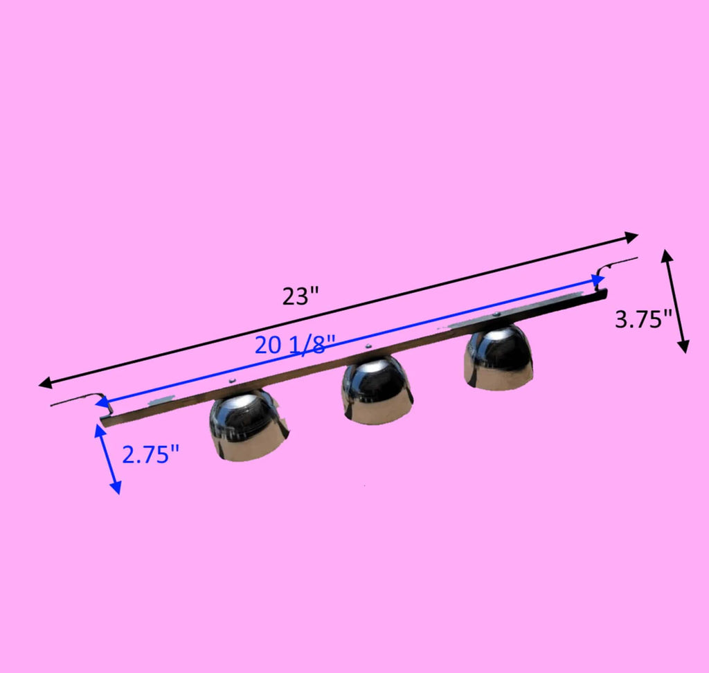 Chrome Popsicle Cart Bells – Set of 3 for Standard Size Carts image 1
