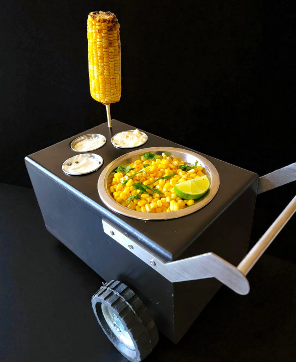 Charming Tabletop Snack Cart, Corn Cart – Perfect for Street-Style Esquites, corn on the cob, Ice cream & Treats image 2