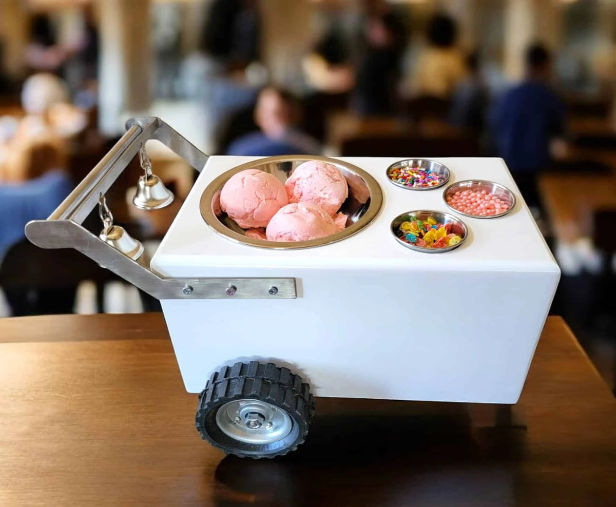 Colorful Small Table Top Ice Cream Cart / Snack Cart / Churro cart  – Boost Your Business<span> - </span>White image