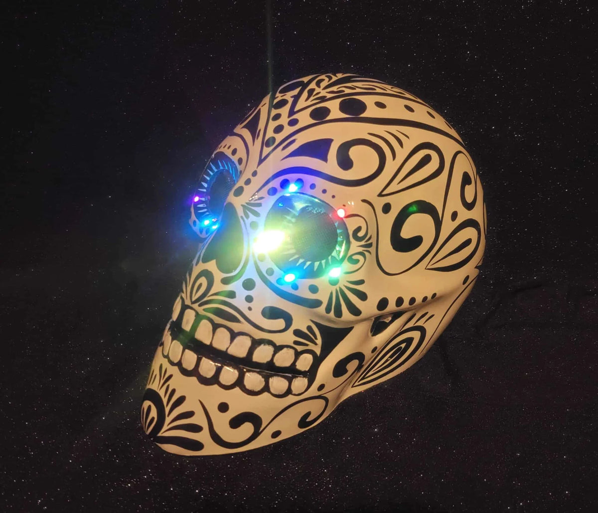 Calavera mask / helmet with Stunning LED Lights for show image 2