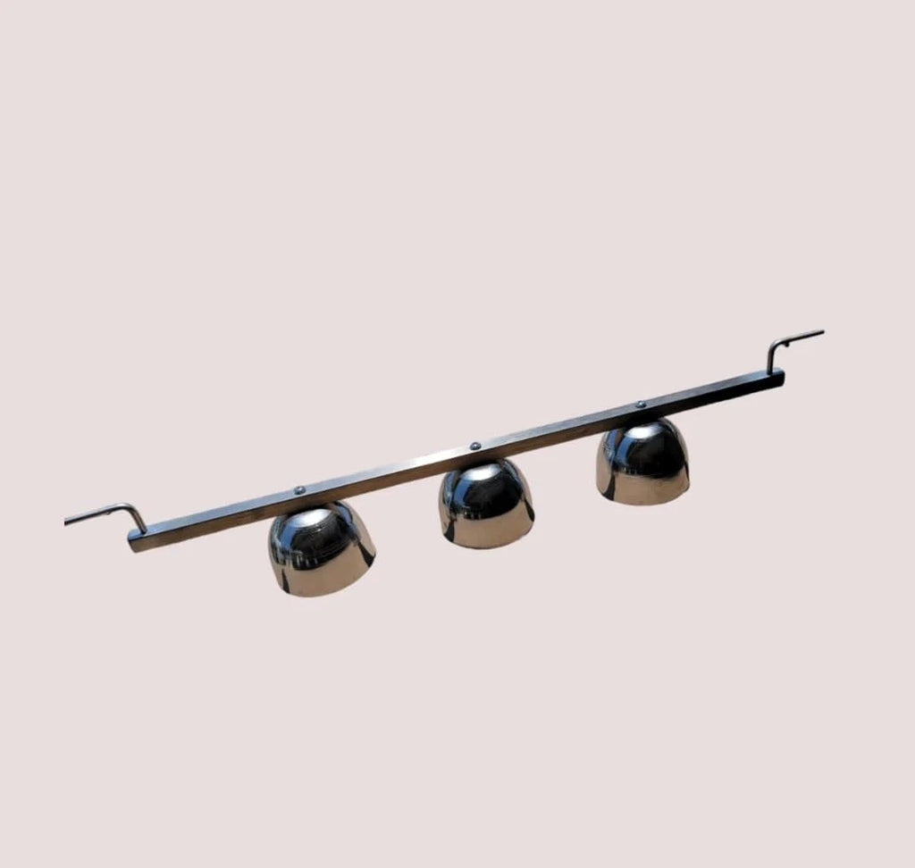 Chrome Popsicle Cart Bells – Set of 3 for Standard Size Carts image 2
