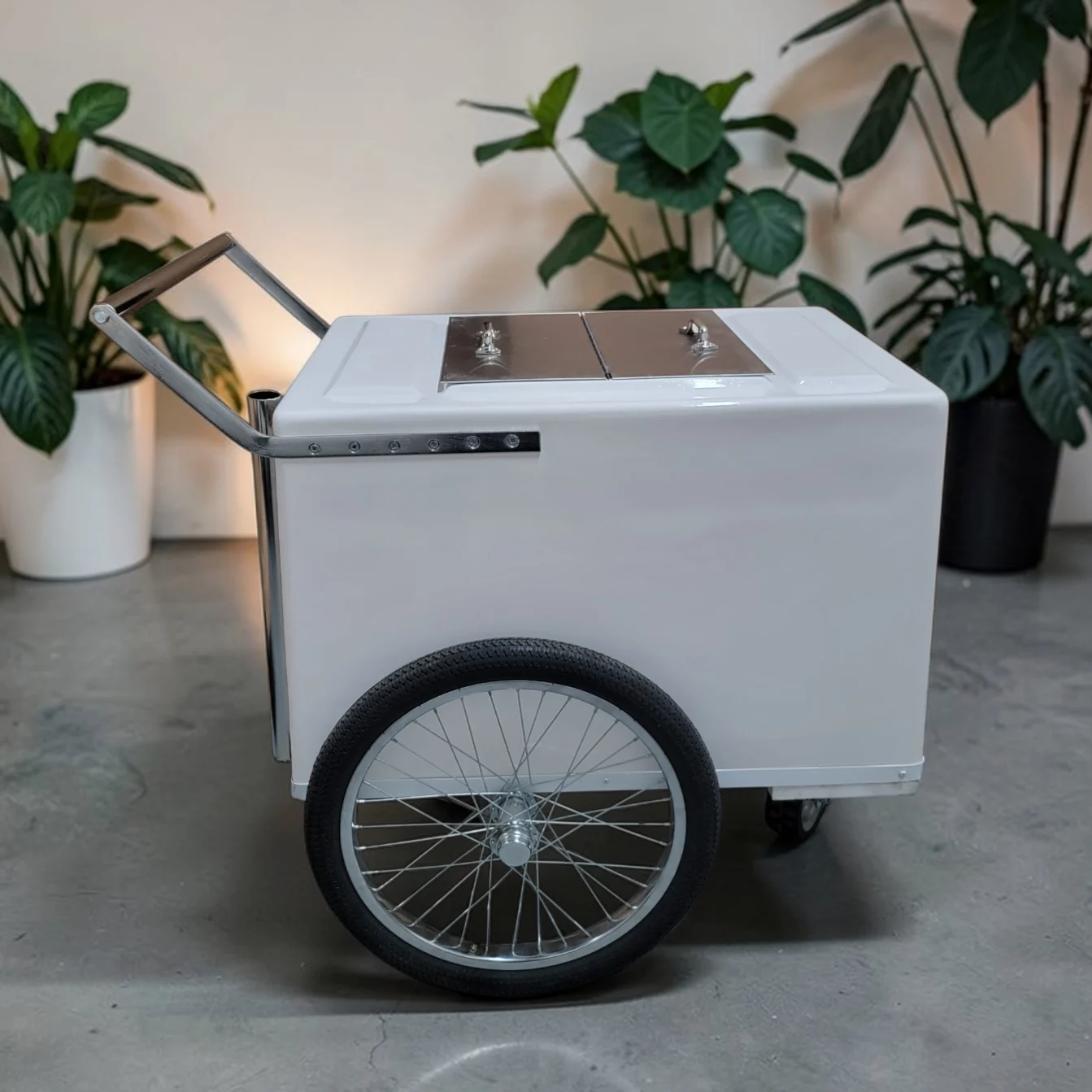 Standard Popsicle Cart with Bicycle Tires – Chrome Trim - Image 2