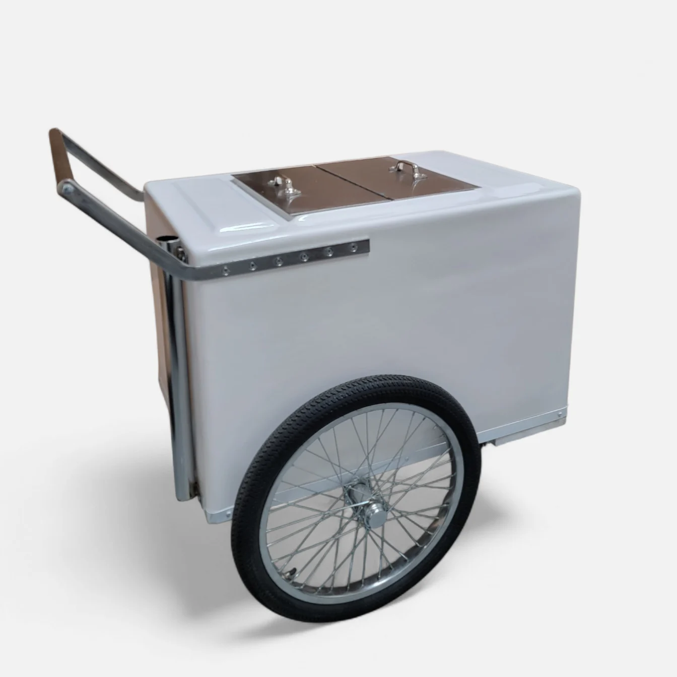 Standard Popsicle Cart with Bicycle Tires – Chrome Trim - Image 5