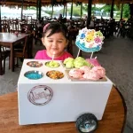 Snack/Ice Cream Table Top Cart for Ice Cream and Toppings