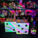 Dice Shaped Tasting Flight Tray – White