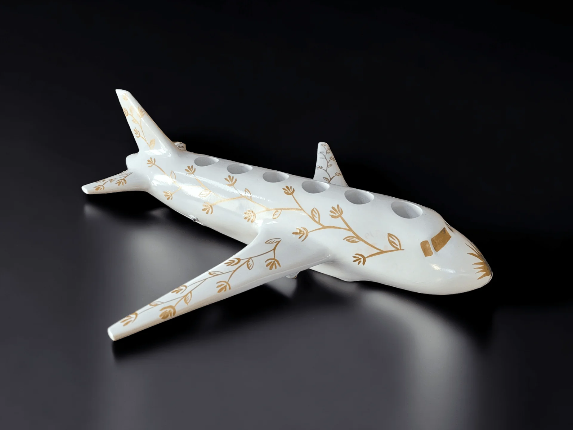 6 Shot White Airplane Tequila Flight Tray with Stunning Lights